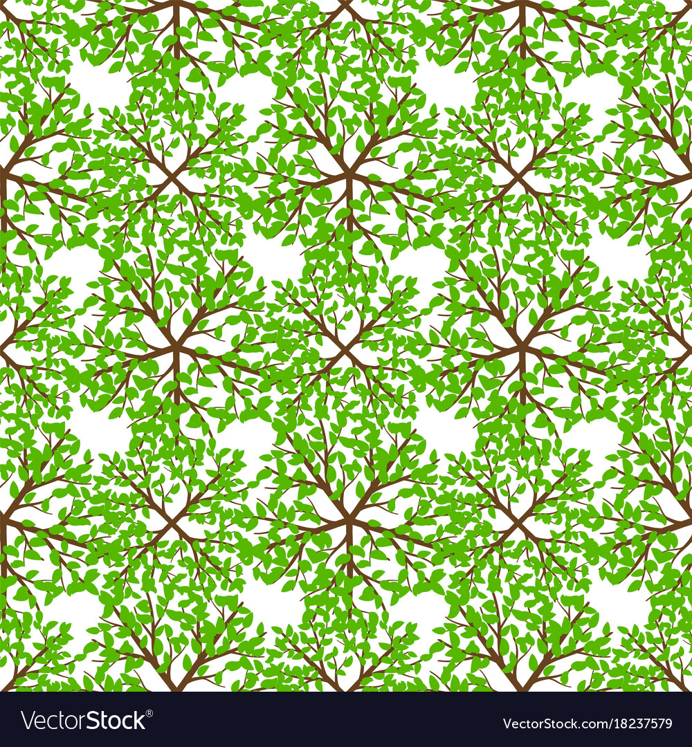 Top view tree seamless pattern - nature Royalty Free Vector