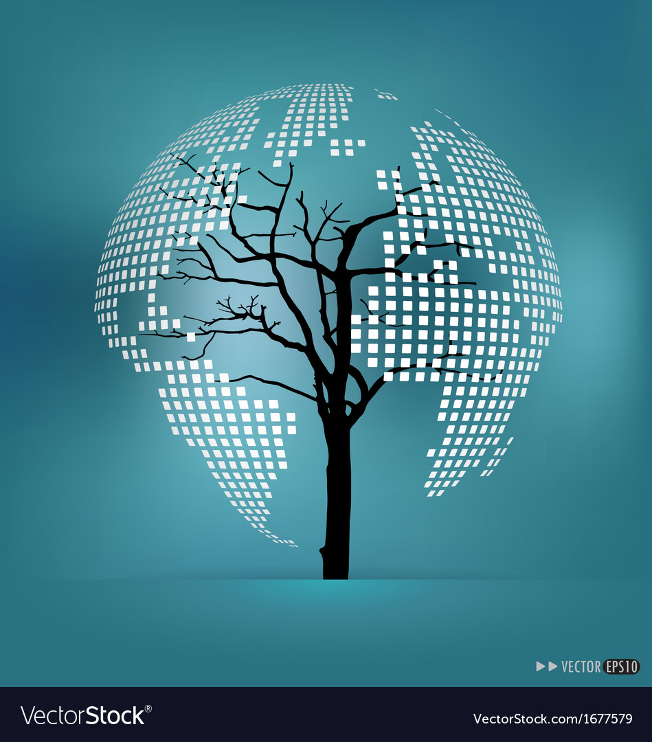 Tree shaped world map