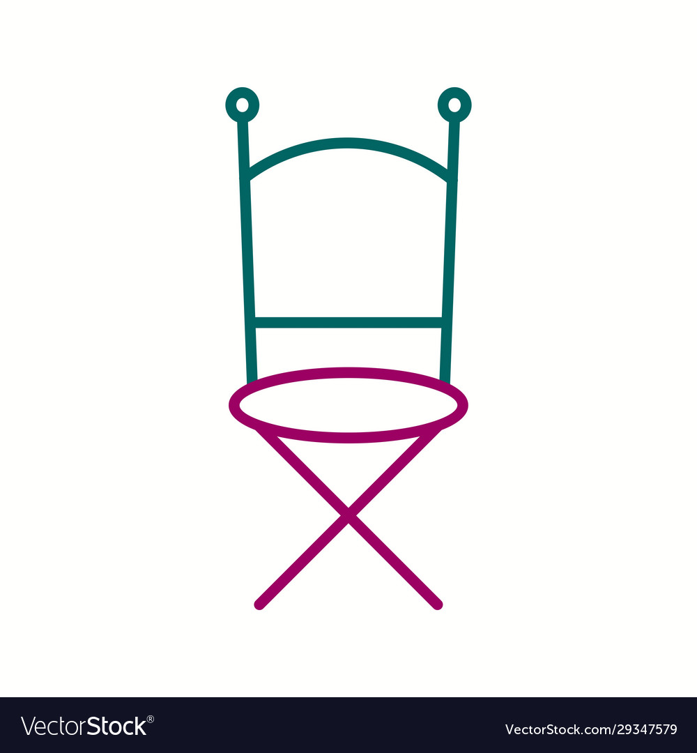 Unique chair line icon