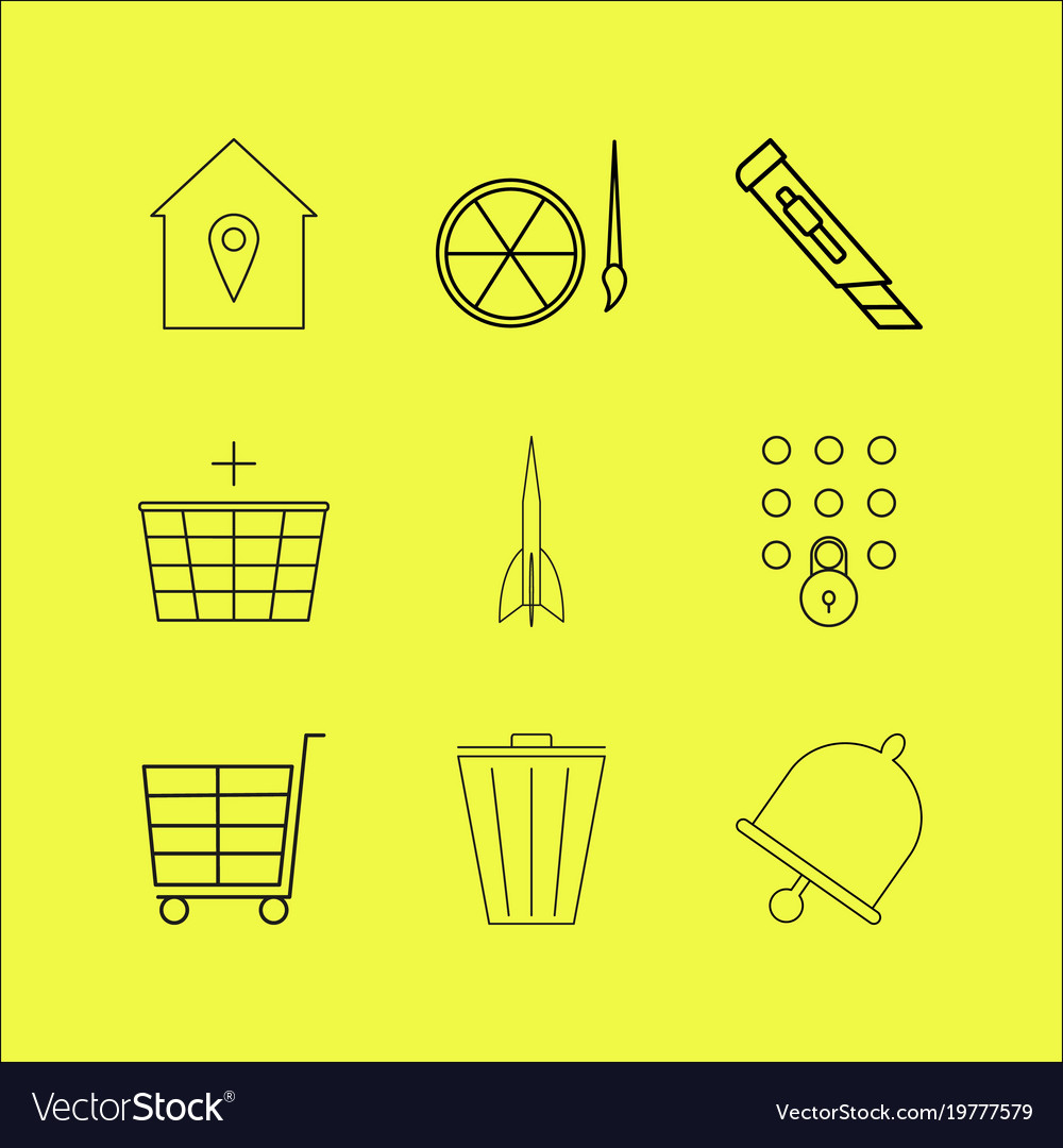 Web linear icon set simple outline icons