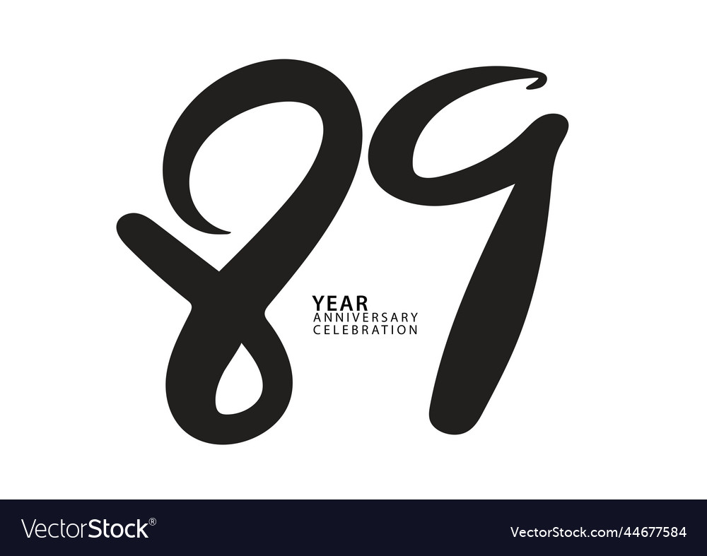 89 year anniversary celebration black color