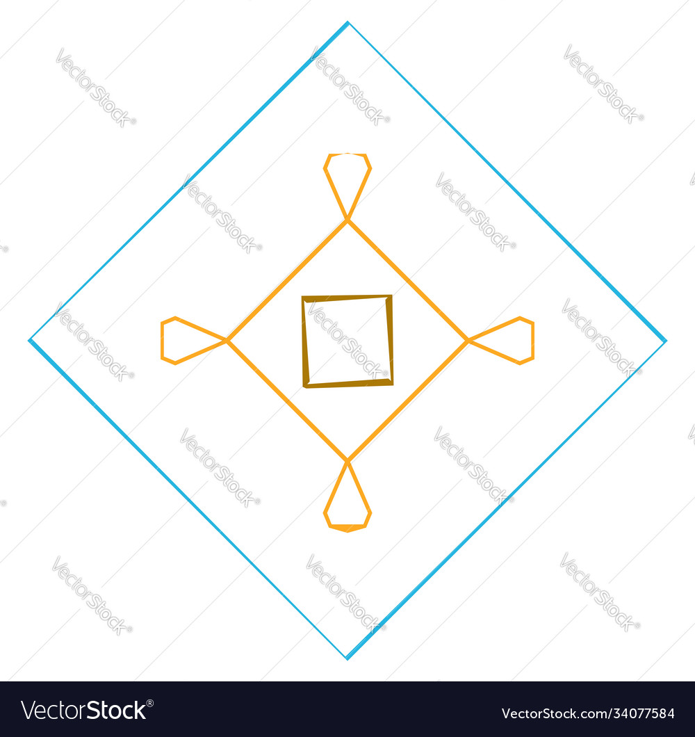 Abstract random geometry shape generative art vector image Abstract random geometry shape generative art