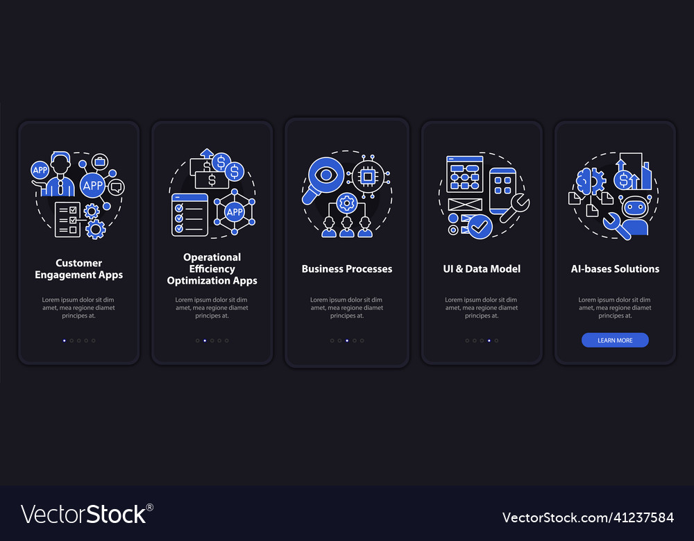 Apps created with low code night mode onboarding