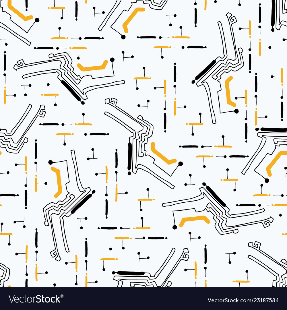 Circuit Board Pattern - Tech Style