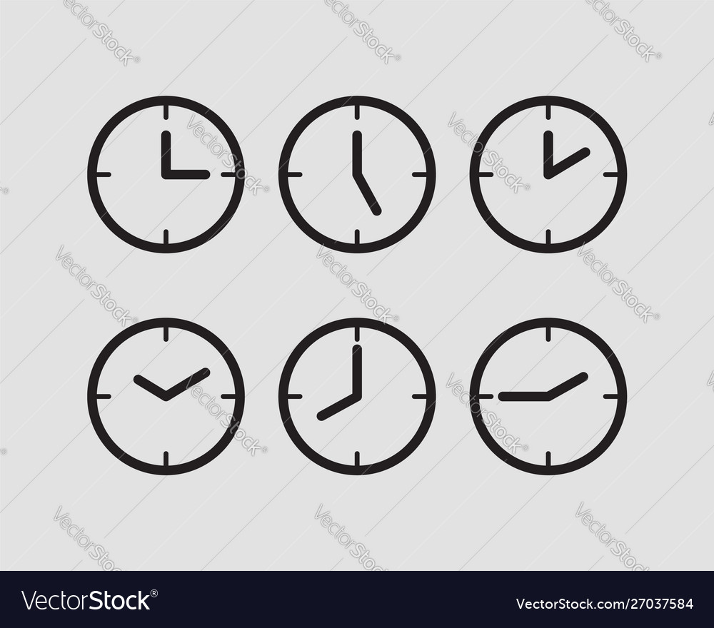 Clock Icon Set - Time Elements