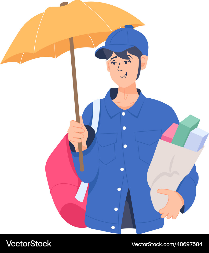 Delivery boy Royalty Free Vector Image - VectorStock