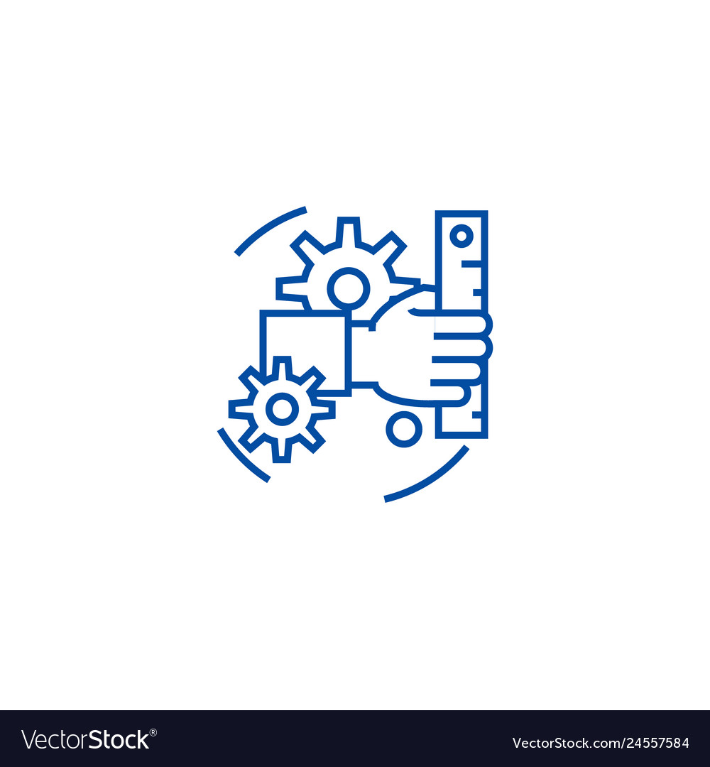 Development line icon concept flat Vector Image Development line icon concept flat
