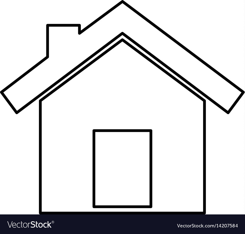 House exterior isolated icon Royalty Free Vector Image