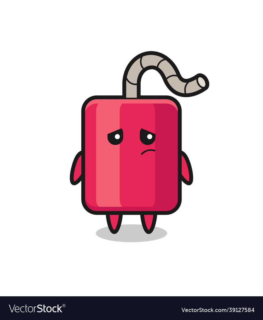 Lazy gesture of dynamite cartoon character vector image Lazy gesture of dynamite cartoon character