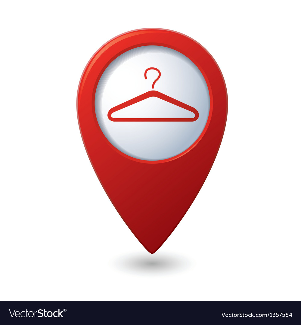 Map pointer with hanger icon