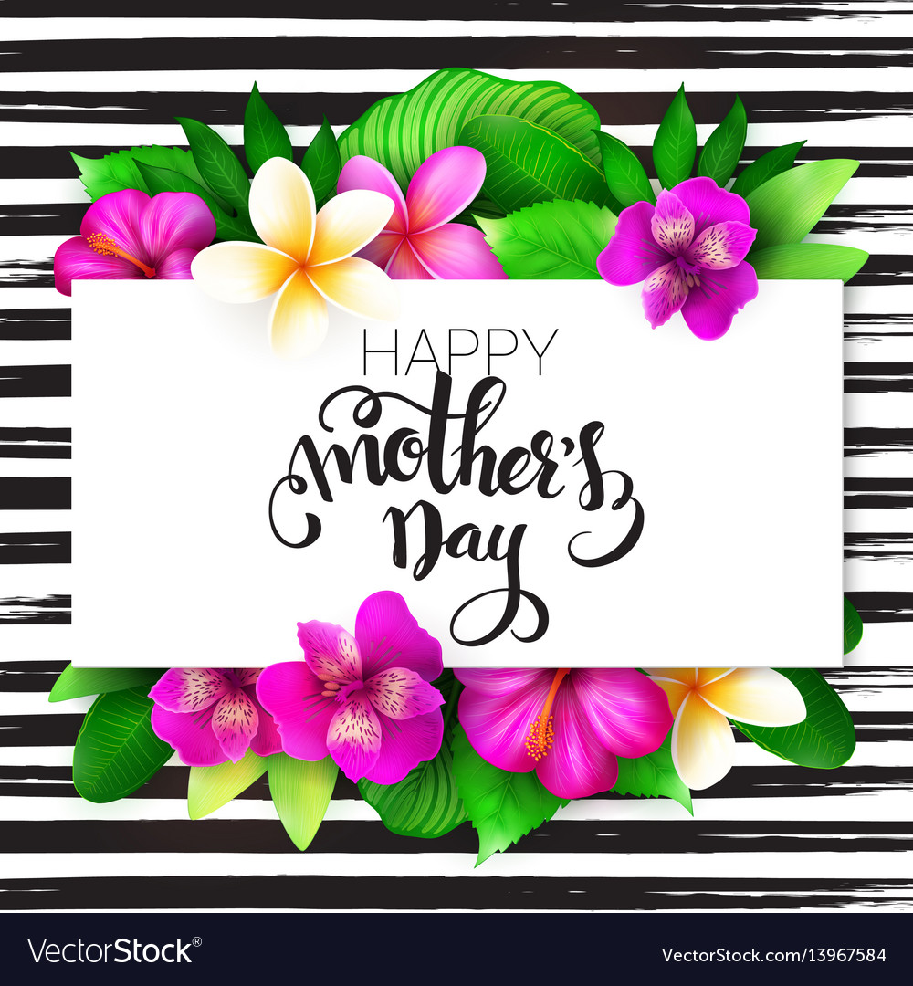 Mothers day greetings card with hand