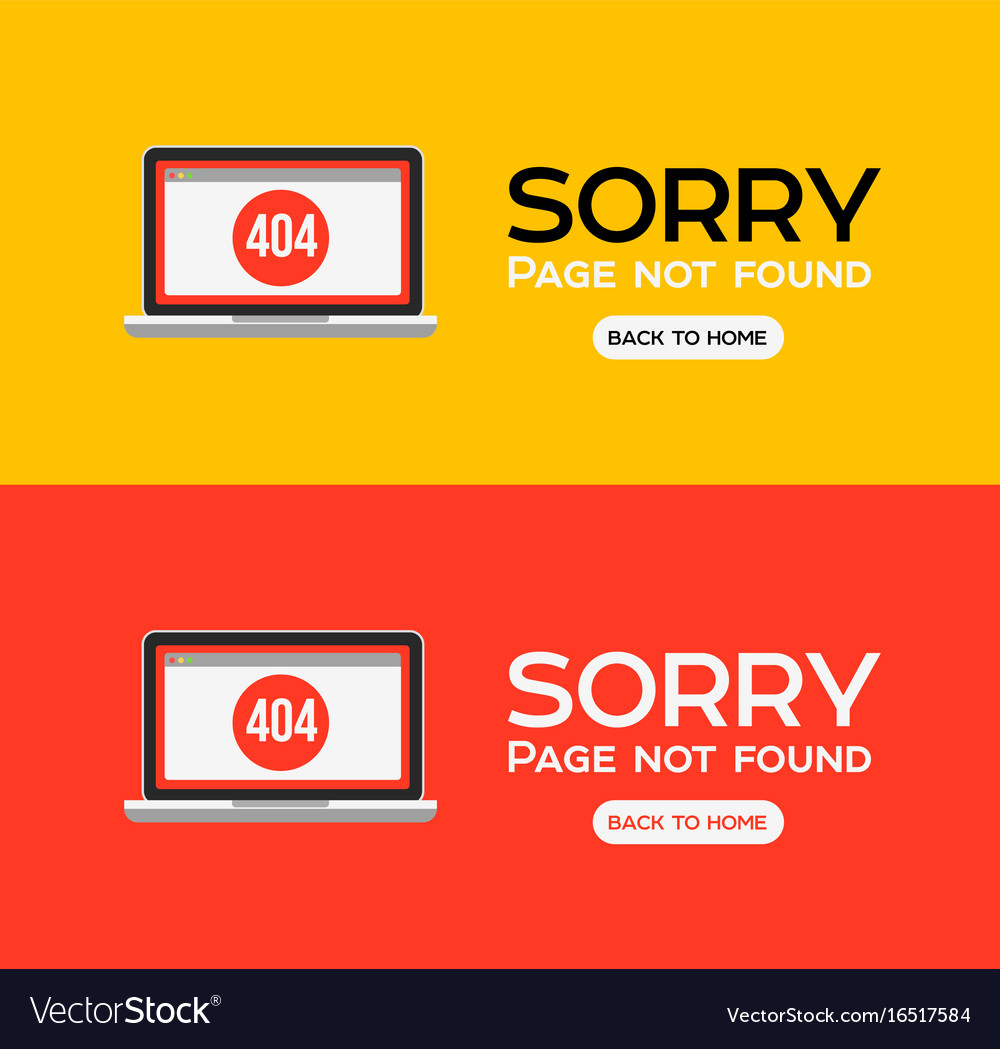 Page with a 404 error