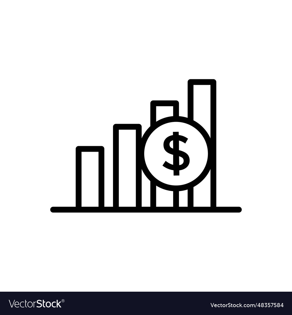 Restructuring graph chart icon outline vector image Restructuring graph chart icon outline
