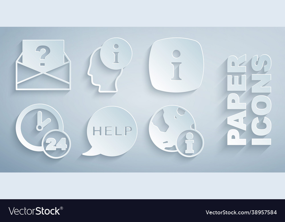 Set speech bubble with text help information vector image Set speech bubble with text help information
