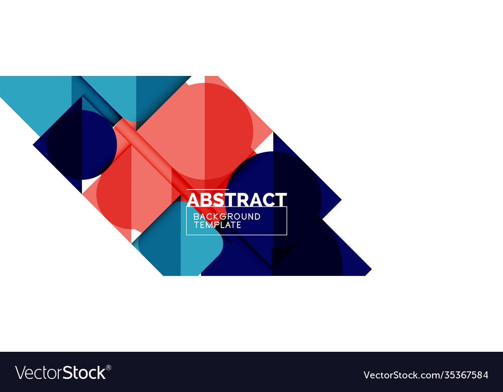 Simple circles and triangles abstract background vector image Simple circles and triangles abstract background