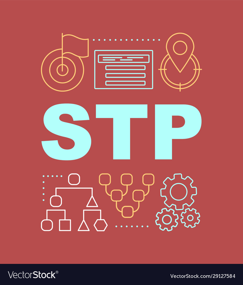 Stp red word concepts banner segmentation vector image Stp red word concepts banner segmentation