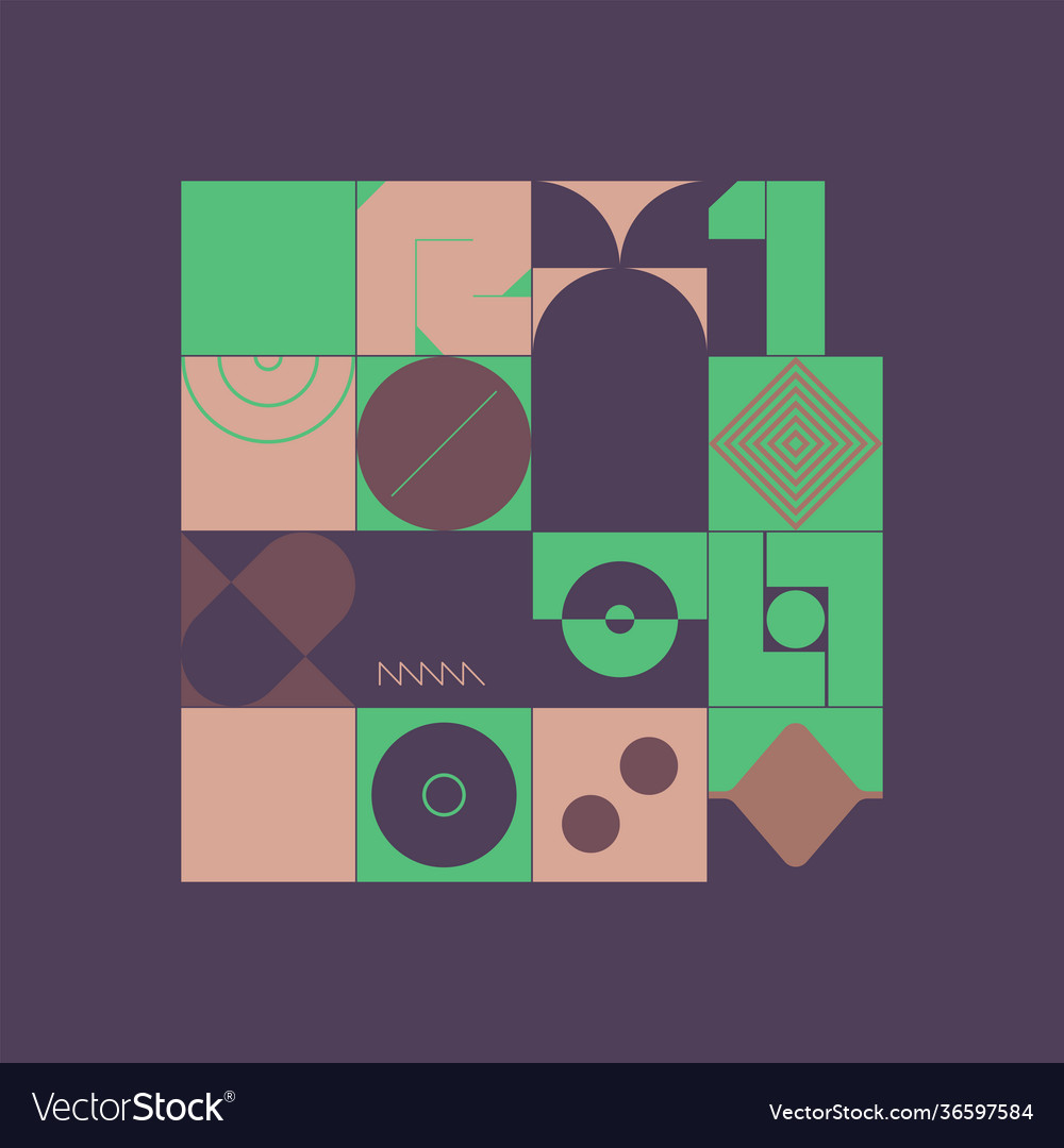 Trendy background with simple shapes vector image Trendy background with simple shapes