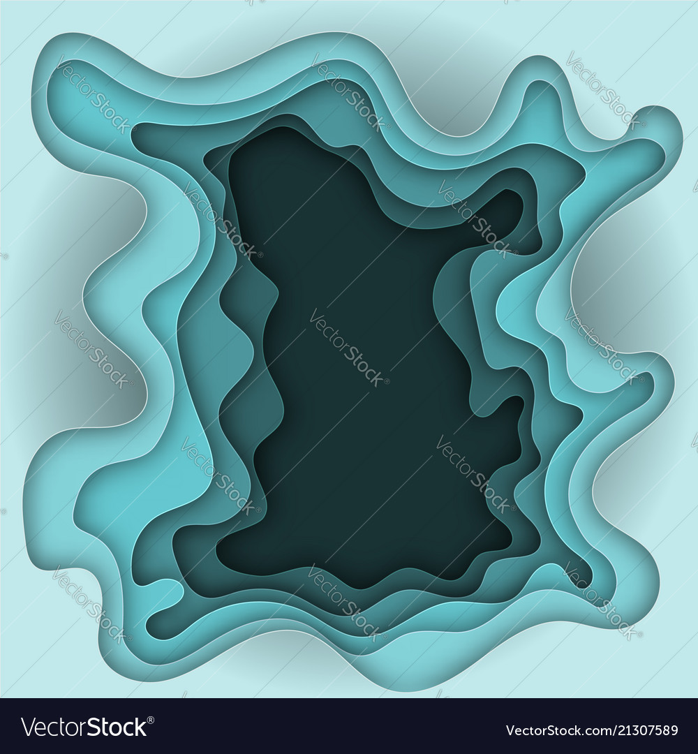 Abstract background with paper cut shapes design vector image Abstract background with paper cut shapes design