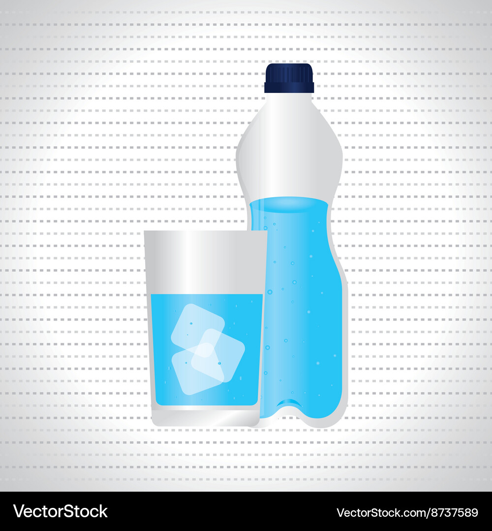 Beverage flat icon design Royalty Free Vector Image