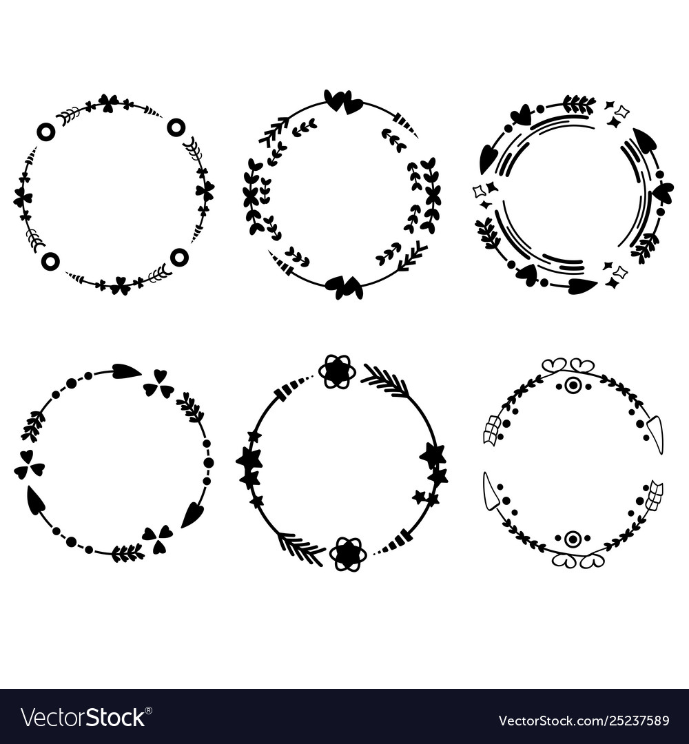 Download Circle arrow monograms frame Royalty Free Vector Image