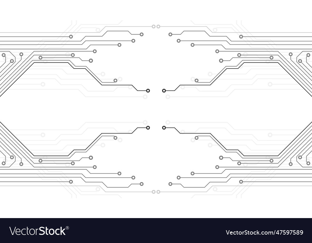 Circuit board technology information pattern vector image Circuit board technology information pattern