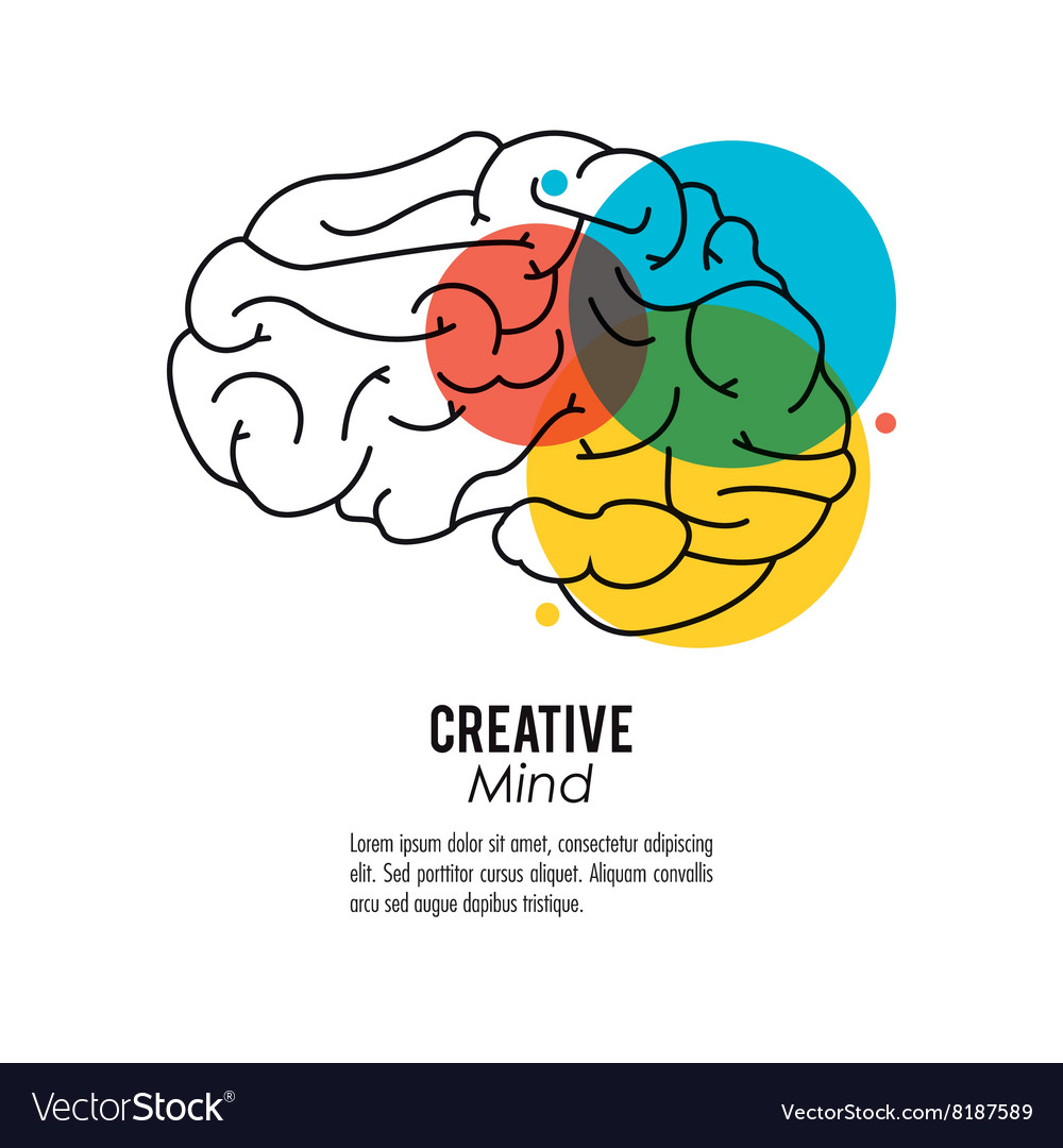 Creative mind and idea icon design