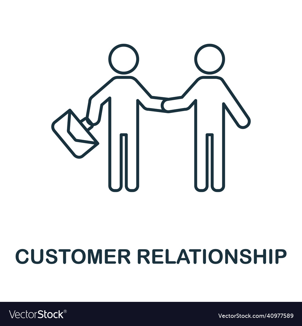 Customer relationship icon line element from