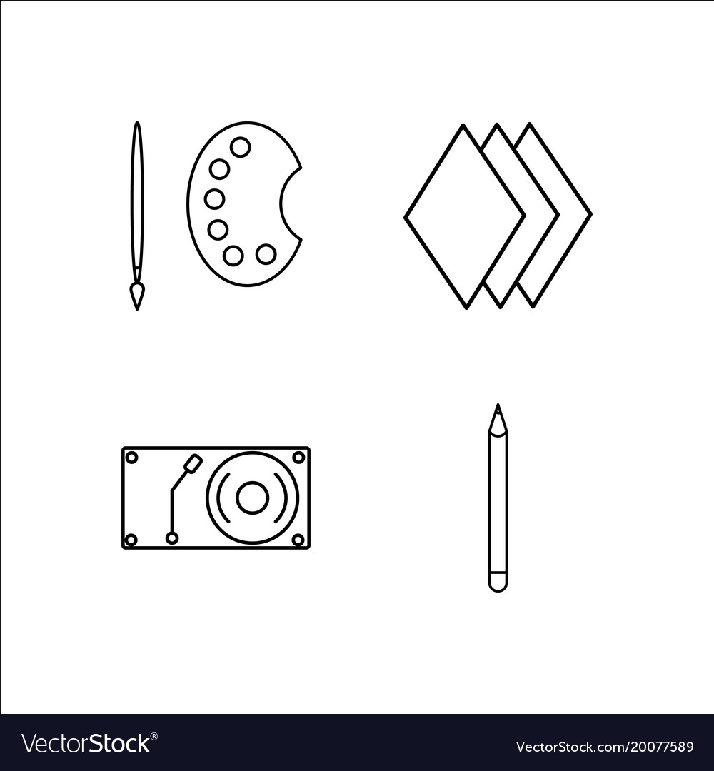 Design und Studio einfache lineare Icon-Setsimple