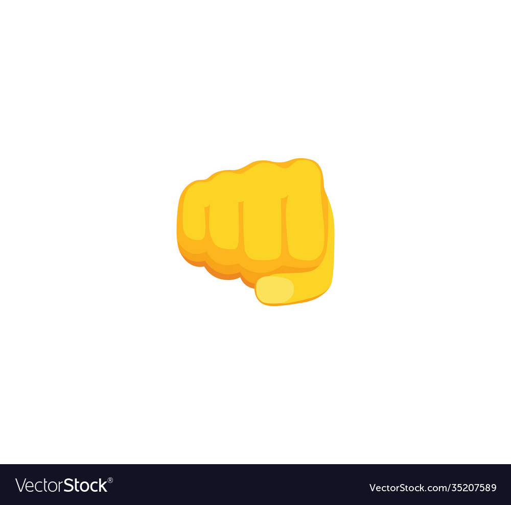 Fist emoji gesture isolated icon Royalty Free Vector Image