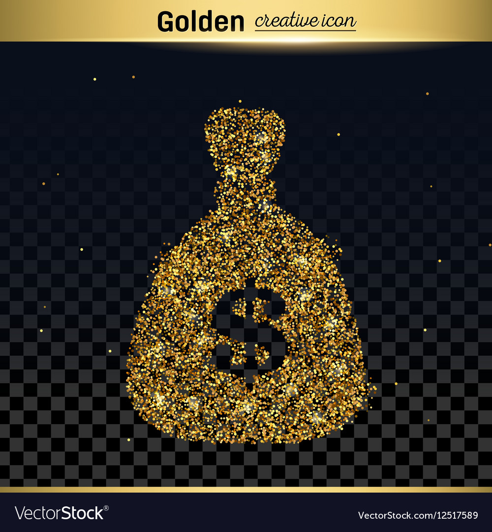 Gold glitter icon