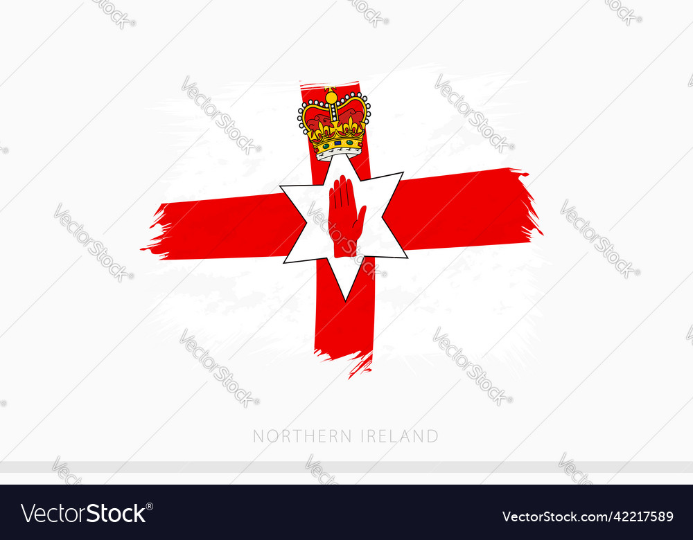 Grunge flag of northern ireland abstract