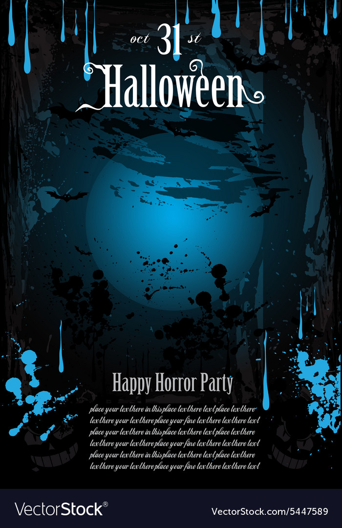 Halloween Fear Horror Party Background Royalty Free Vector