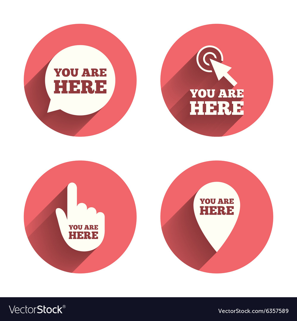 Location Pointer Icons - You Are Here