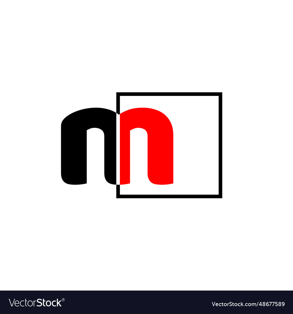 Mn brand name initial letters monogram
