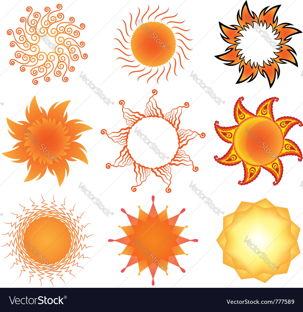 Stylized Sun Symbols