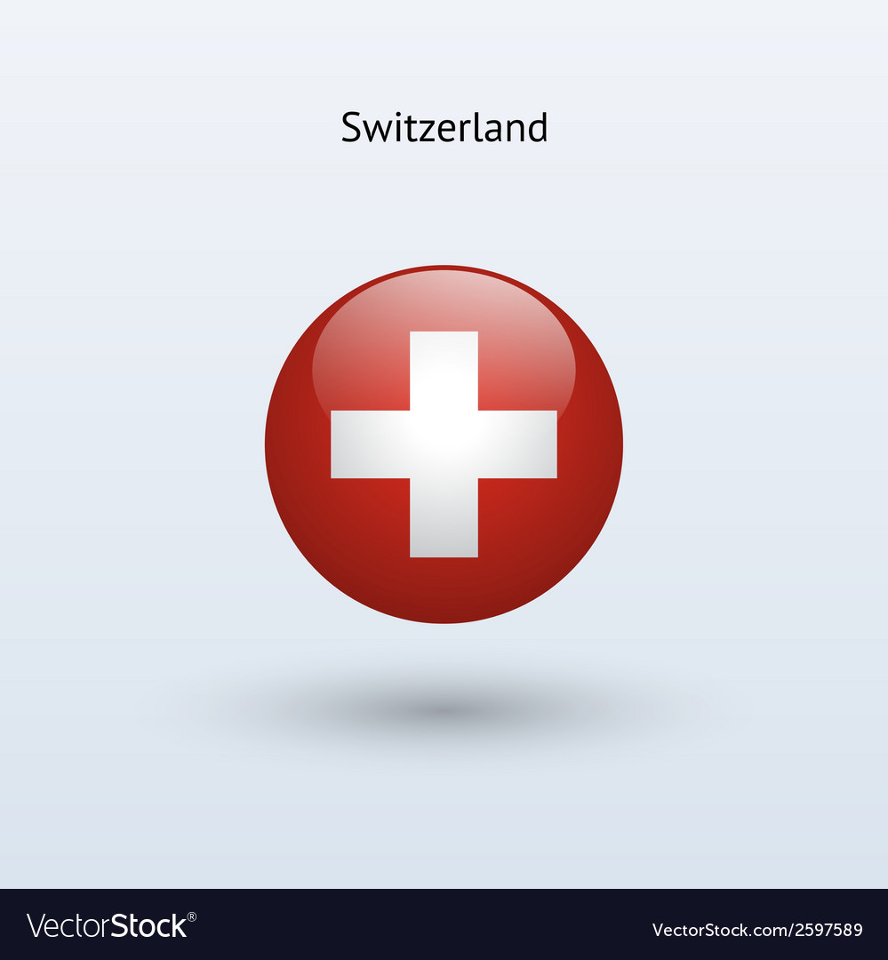 Switzerland round flag