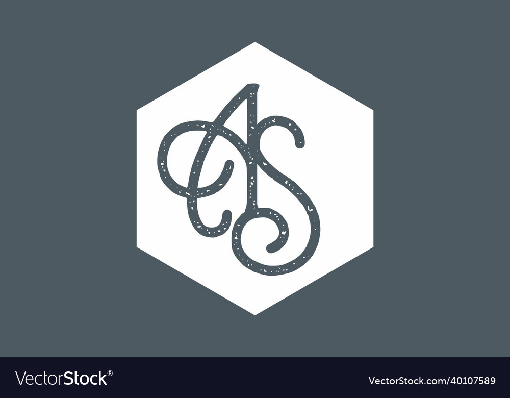 Unique shape of as initial letter