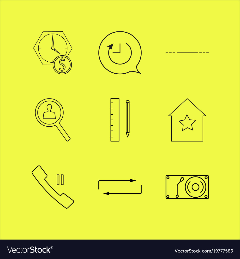 Web linear icon set simple outline icons