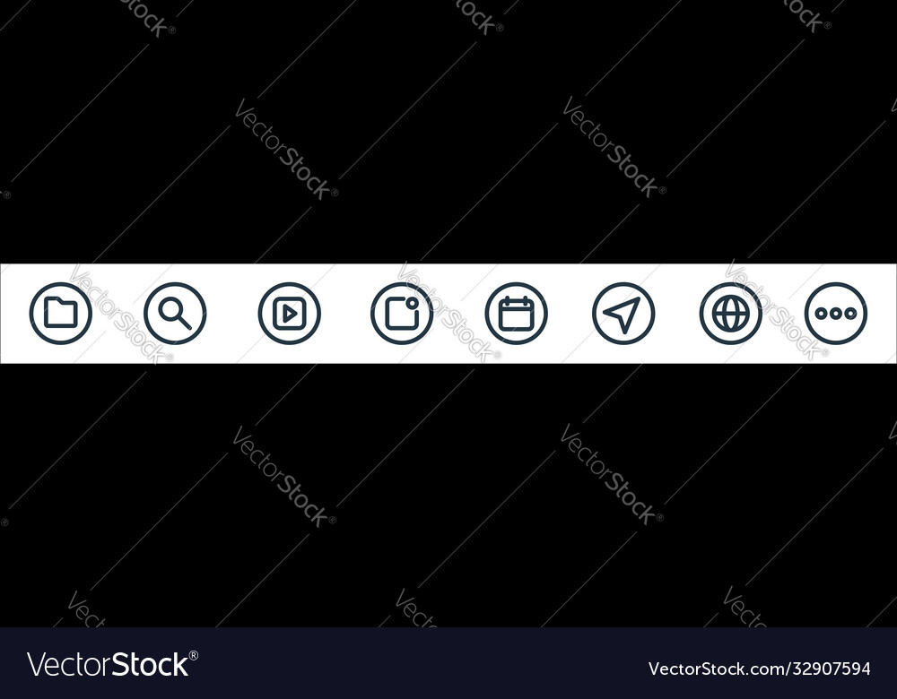 Basic ui line icons linear set quality vector image Basic ui line icons linear set quality