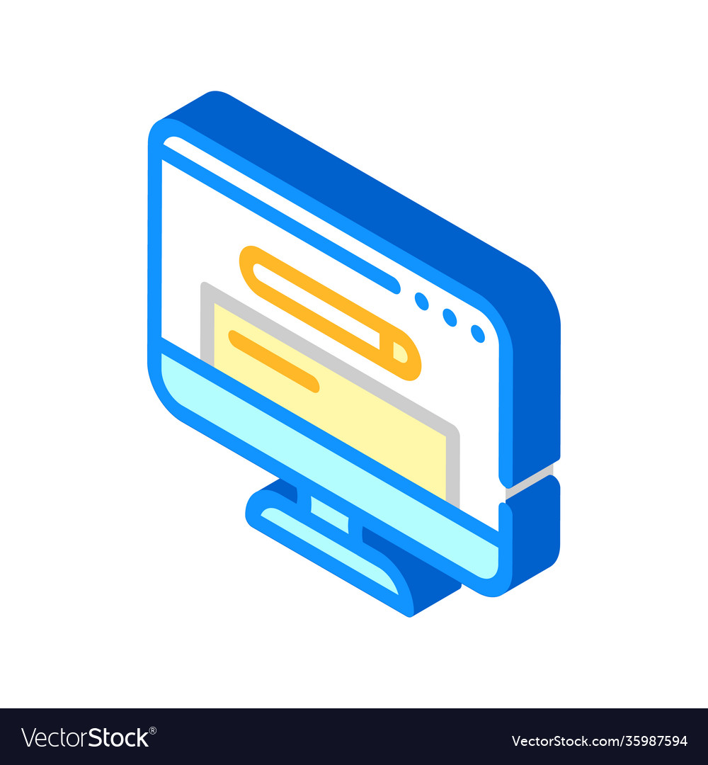 Browser search operating system isometric icon