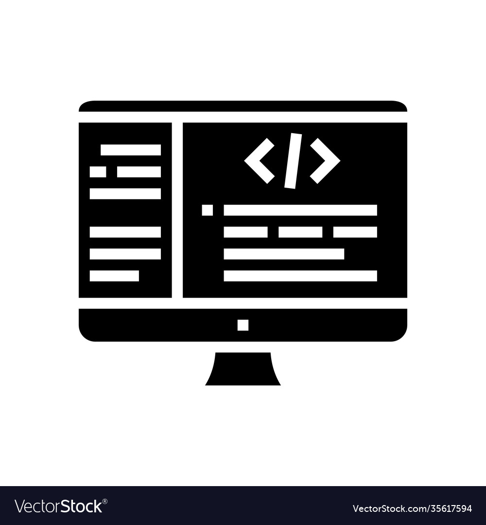 Coding code geek glyph icon