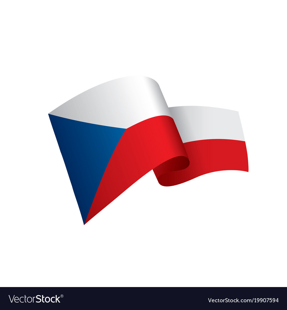 Czechia flag Royalty Free Vector Image - VectorStock