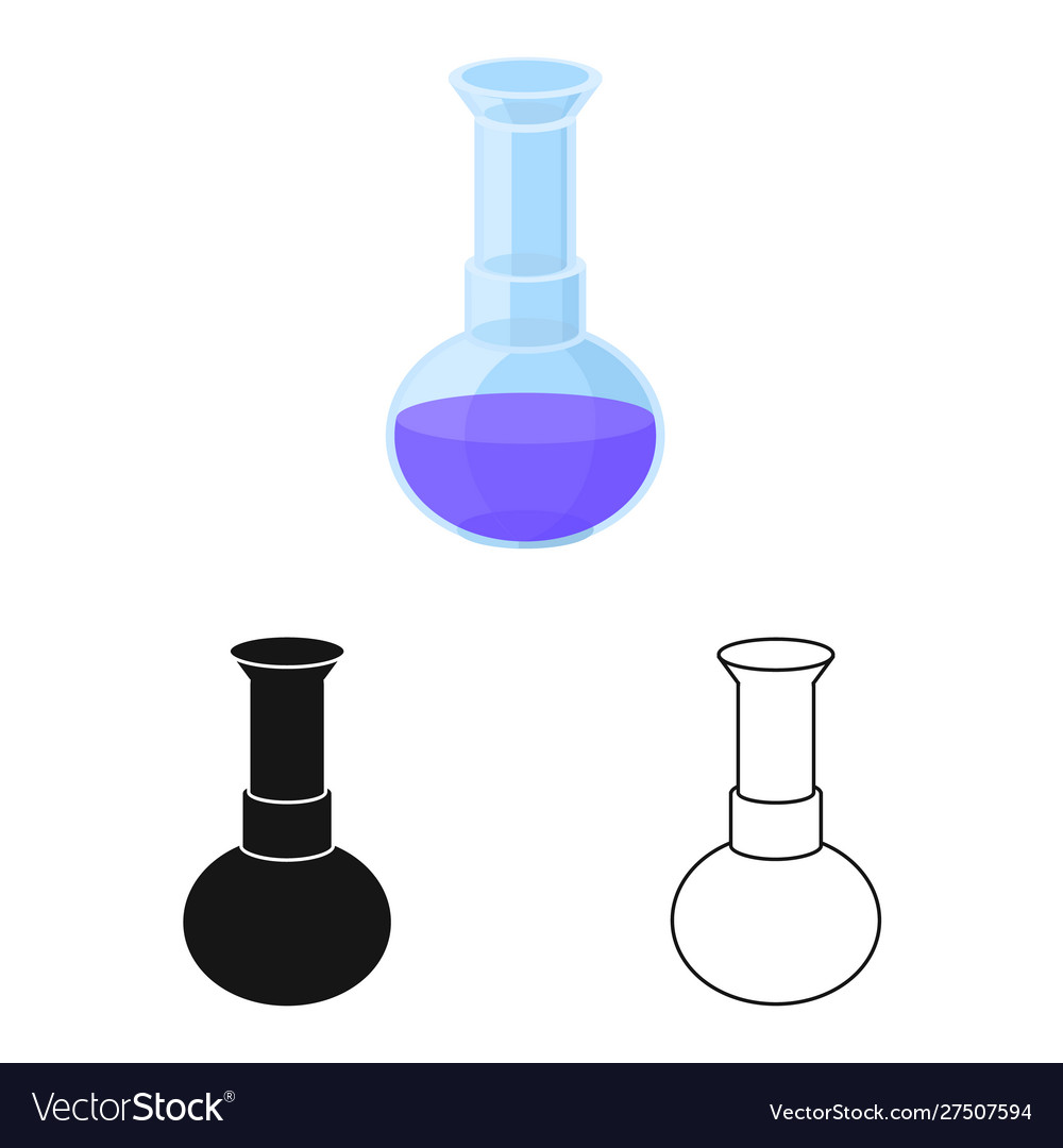 Design flask and lab symbol graphic