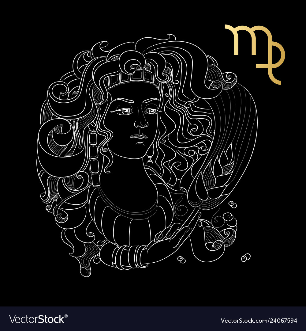 Elegant Virgo Zodiac Sign