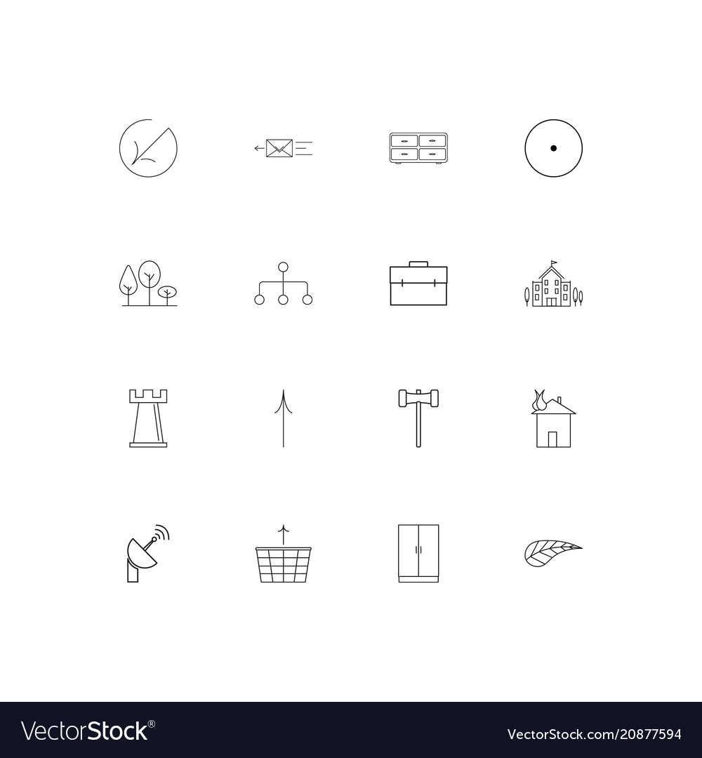 Industry linear thin icons set outlined simple