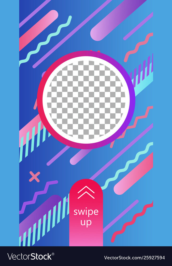 Mobile application interface in memphis style