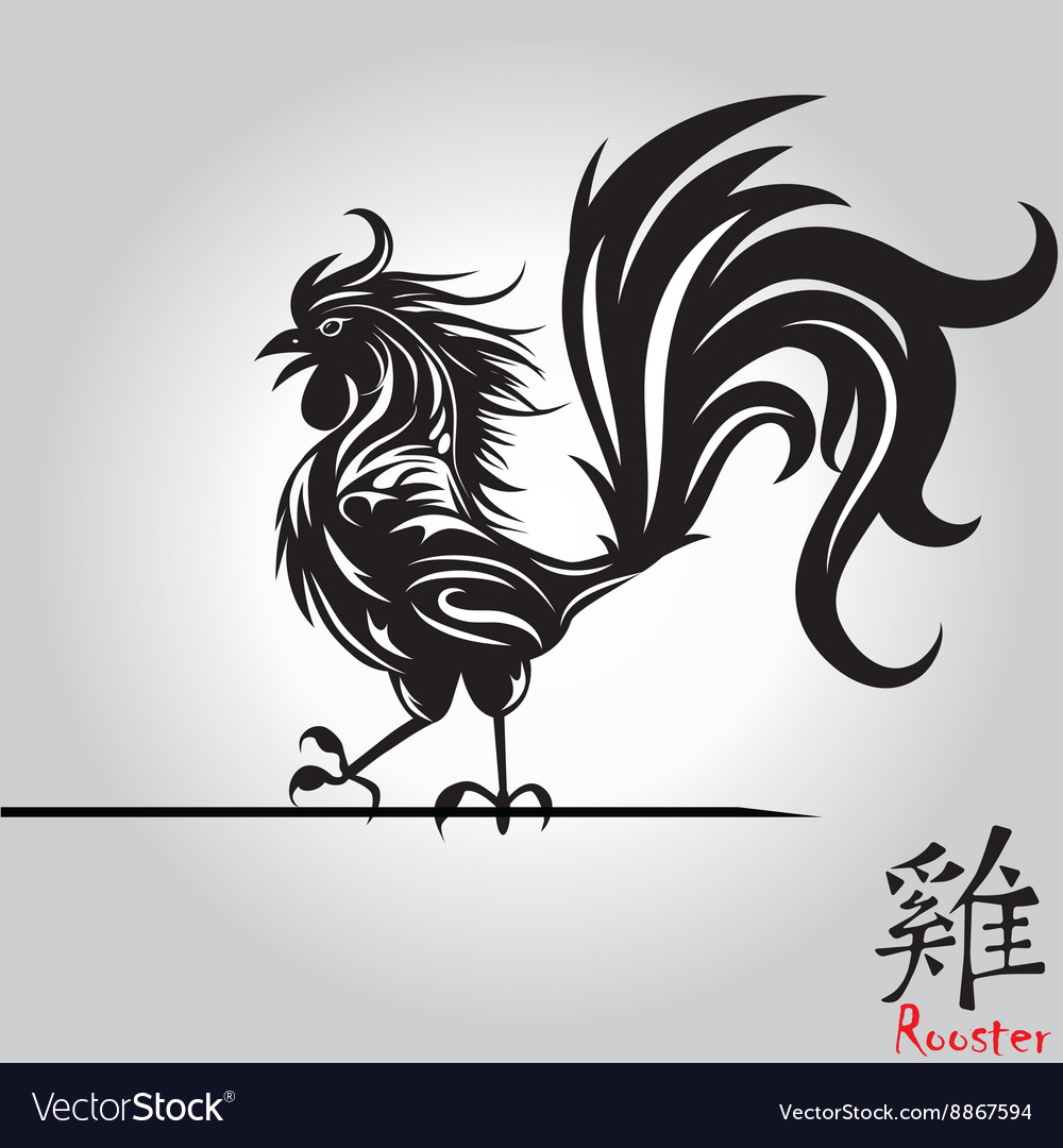 chinese new year rooster vector