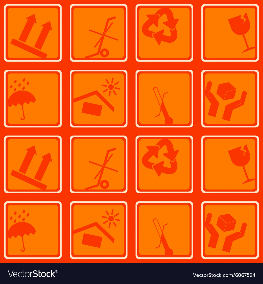 Seamless background with package icon