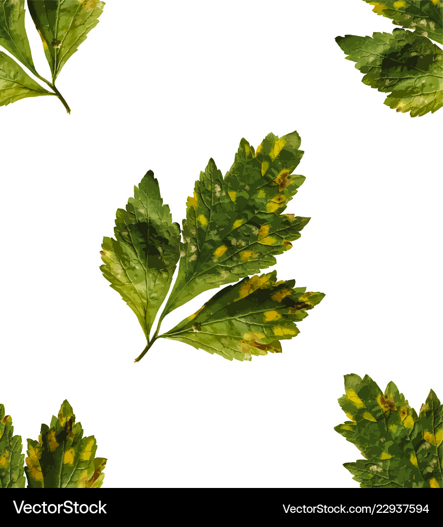 Seamless pattern leaves flat template Royalty Free Vector