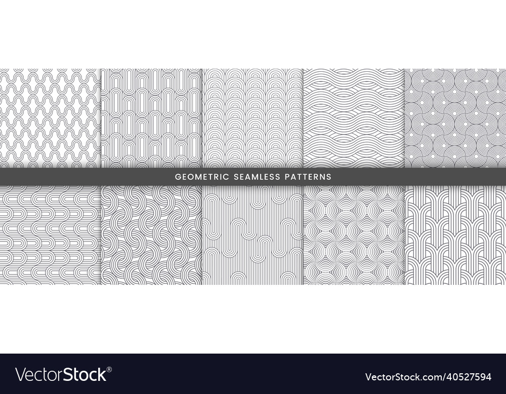 Seamless pattern with circle and curve lines vector image Seamless pattern with circle and curve lines